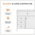 thumbnail image 3 of MAYEERTY 36" Bathroom Vanity Ceramic Sink Top Solid Wood MDF Flip Drawer Adjustable Shelf Metal Handles, 3 of 6