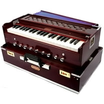BINA Multifold Bellow 42 Keys 9 Stopper Portable Harmonium with 3½ Octaves Double Reed