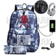 thumbnail image 4 of Mochila para portátil CR7 de 2 piezas, de 18 pulgadas, para adolescentes, niñas y niños, con carga USB, para viajes independientes, para exteriores, 4 of 4