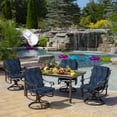 thumbnail image 4 of ARDEN Outdoor Dining Chair Cushion, 20 in x 20 in, Patio Cushion for Patio, Dining, or Rocking Chairs, Sapphire Liberty Mosaic, 4 of 9