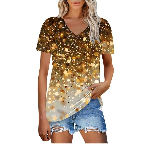 Lumivie Womens Tops For Work Professional Tshirts Shirts For Women Graphic Boho Black Blouses For Women Dressy Casual 3X V Neck T Shirts For Women Multi Pack