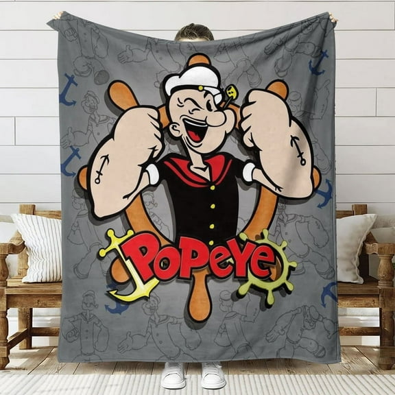 popeye Throw Blanket Gifts for Fans Lover Girls Boys Women Present Hoodie Him Bed 60"x80"