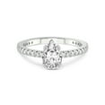 thumbnail image 3 of 1 Carat IGI Certified Pear Shape Lab Grown Diamond Engagement Ring | 14K White Gold | Kylie Eternity Lab Diamond Ring | FG-VS1-VS2 Quality Friendly Diamonds, 3 of 5