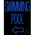 thumbnail image 1 of Swimming Pool With Arrow LED Neon Sign 24 x 31 - inches, Clear Edge Cut Acrylic Backing, with Dimmer - Bright and Premium built indoor LED Neon Sign for Bar decor., 1 of 7