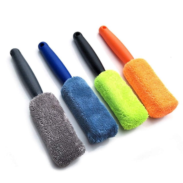 Cepillo de microfibra para llantas y ruedas, limpiador portátil para lavado de automóviles, accesorios para lavado de automóviles