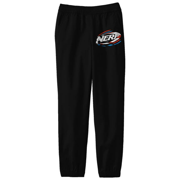 Nerf Logo Junior's Black Athletic Sweatpants-Large