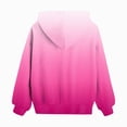 thumbnail image 5 of YIWULA Girls Hoodie Classic Colour Gradient Lined Hoodie Comfortable Soft Warm Fashionable Tie Dye Print Casual(5-6 Years,Hot Pink), 5 of 6