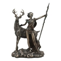 Ebros Greek Roman Goddess Of The Hunt Moon And Nature Diana With Stag Statue Artemis The Huntress Sculpture 11.5" H
