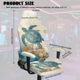 thumbnail image 2 of SCRAWLGOD Vintage Sea Turtle Starfish Conch Print Beige 4 PCS Gaming Chair Covers Stretchable Computer Chair Cover with Armrest Slipcovers Elastic Universal Fit Rotating Armchair Covers, 2 of 7