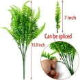 thumbnail image 3 of 12 Bundles Artificial Outdoor Plants Artificial Ferns for Outdoors Fake Boston Fern Plant Fake Ferns Artificial Flowers for Outdoors UV Resistant Faux Ferns Artificial Greenery Plastic Plant, 3 of 7