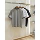 thumbnail image 2 of Camiseta de manga corta con cuello redondo informal y holgada de verano para hombre, 2 of 5
