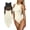 Black Coffee Beige, variant on Women's 3 Piece Bodysuits Sexy Ribbed One Piece Sleeveless Halter Neck Bodysuits