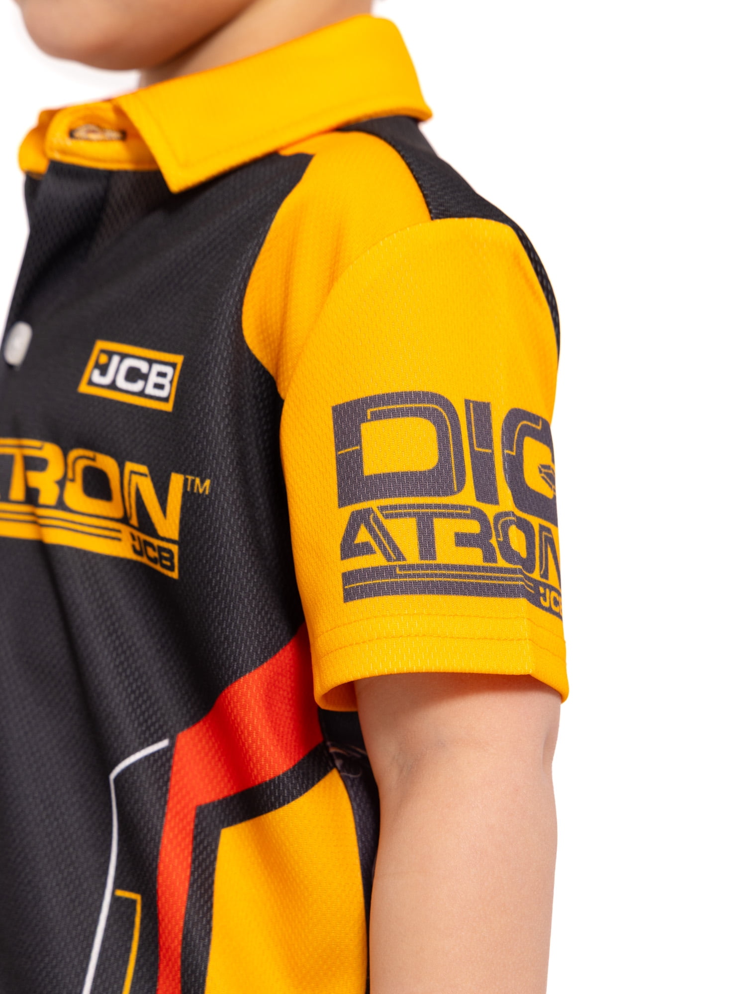 Monster Jam Digatron Toddler Boys Button Shirt with Short Sleeves, Sizes 12M-5T