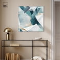 thumbnail image 2 of Cerulean Shard Canvas Teal Abstracts by Art Remedy, Silver Frame, 30 x 30, 2 of 7
