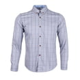 thumbnail image 2 of Camisa Manga Larga Casual Impresión Cuadros Hombre Fiestas de Disfraces Noche de Despedidas de gris Soledad  Camisa de manga larga para hombres, 2 of 9