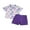 Purple, variant on BemeyourBBs Toddler Baby Boys Mardi Gras Outfits Spring Summer Carnival Clothes Short Sleeve Button Down Collar Printed Shirt Shorts Set
