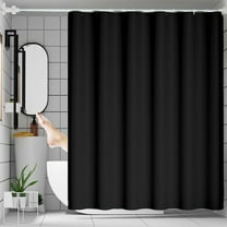 Hyknon Black Shower Curtain Waterproof Washable Quick-Drying Shower Curtains Farmhouse Window Curtains Polyester Bathroom Accessories for Room Partition Home Decor