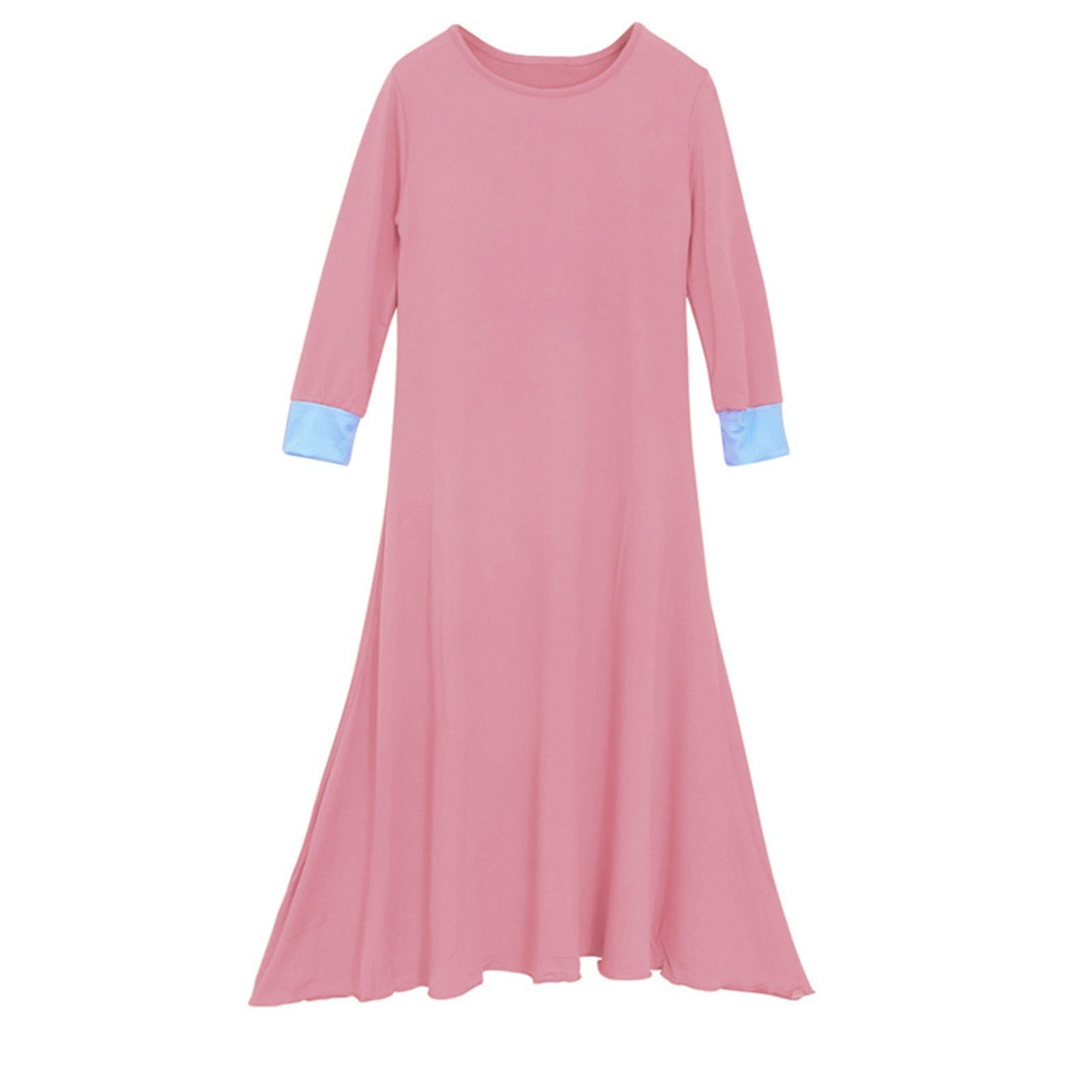 hot pink dress with hijab Girls Hot Pink Ruffle Abaya