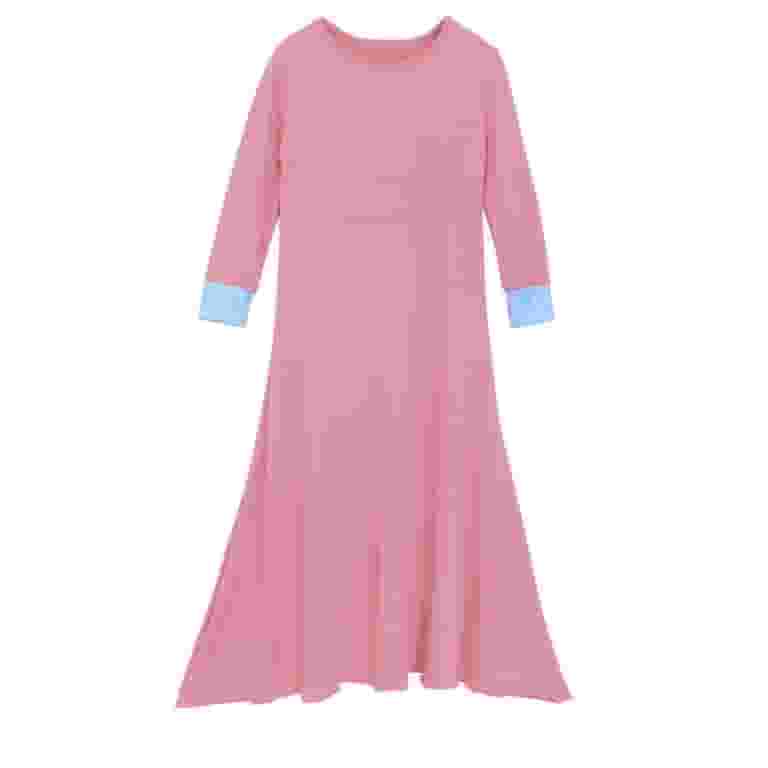 hot pink dress with hijab Girls Hot Pink Ruffle Abaya