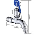 thumbnail image 2 of Vett 2x Anti-theft Faucet Water Tap With Lock Key Alloy Key Switch Faucet Bibcocks For Kitchen Outdoor G, 2 of 5