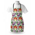 thumbnail image 3 of Watercolor Apron Tropical Flower Pattern Various Tropical Plants Calla Chinese Hibiscus Anemone, Unisex Kitchen Bib Apron with Adjustable Neck for Cooking Baking Gardening, Multicolor, by Ambesonne, 3 of 3