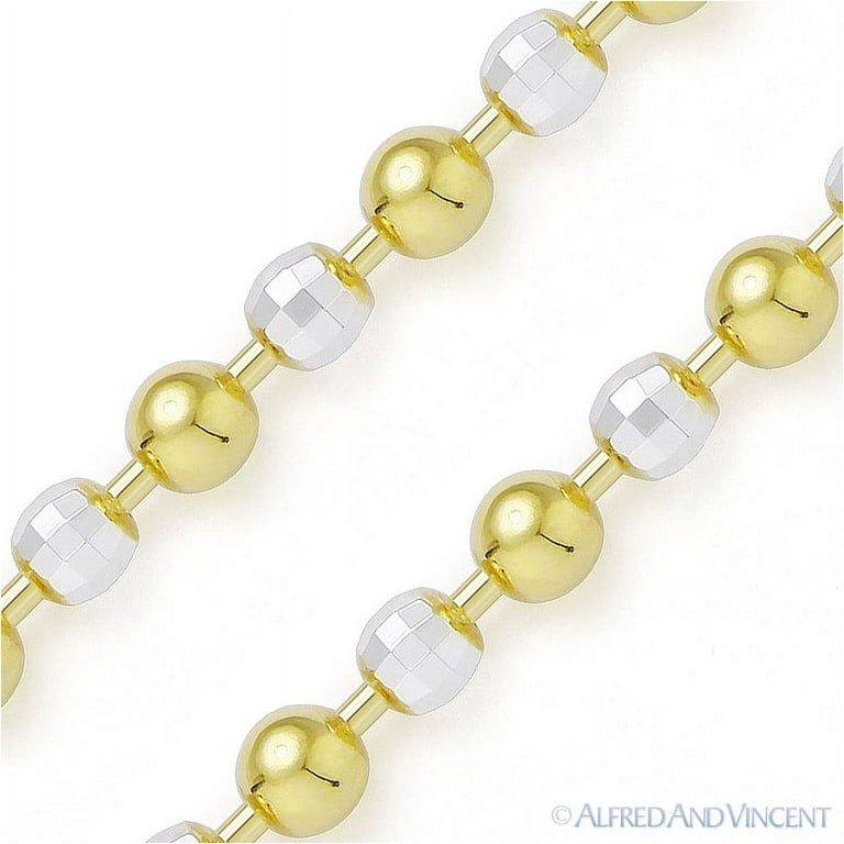 14K Solid Gold Ball Chain Ball Dainty Chain Gold Ball Necklace Bead Necklace  1mm 1.5mm 2mm 2.5mm Ball Chains 