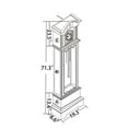 thumbnail image 7 of 72" Floor Standing Grandfather Clock Cherry Finish, 7 of 7