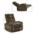 thumbnail image 3 of Costway Recliner Chair Single Sofa Lounger with Arm Storage & Cup Holder Coffee, 3 of 11