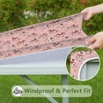 thumbnail image 6 of Pink Cow Bell Pattern Square Fitted Tablecloth with Elastic Edge,Square Table Cover,Washable Elastic Table Cover for Home Kitchen Party Decor 34"x34", 6 of 6