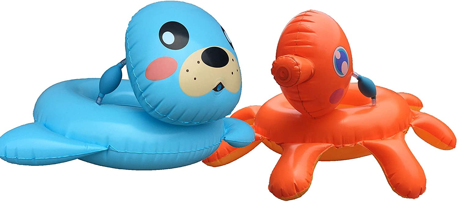 HTCM Inflatable Baby Pool Float with Spray, Toddler Squirt Pool Toys