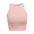 thumbnail image 6 of Women Sleeveless Shirts New Women's Color Sleeveless Round Neck Short Vests Tank Tops 2025 Tank Tops for Women Trendy Pinky M, 6 of 8