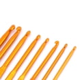 thumbnail image 3 of Fdit Crochet Hook,8Pcs Golden Alumina Double End Crochet Hook Knitting Needle Set Weave Craft, 3 of 9