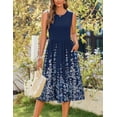 thumbnail image 4 of Vestido Zeagoo de verano sin mangas, casual, con estampado floral, para mujer, 4 of 6
