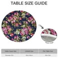 thumbnail image 6 of Round Fitted Tablecloth with Elastic Edges Fits 45"-52" Round Tables Pioneer Colorful Floral Waterproof Table Cover Washable Indoor and Outdoor for Party Kitchen Dinner Banquet Patio Picnic, 6 of 7