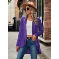 thumbnail image 2 of Cuteduck Women's Long Sleeve Open Front Cardigans Lightweight Knit Jacket High Low Hem Casual Cardigan, 2 of 4