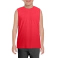 thumbnail image 2 of TIREOW Boys Athletic Tank Tops Solid Color Sleeveless Crew Neck Vest Summer Lightweight Stylish Breathable Workout Shirts, 2 of 7