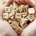 thumbnail image 2 of 500 Wood Letter Tiles,Scrabble Letters For Crafts, DIY Wood Gift Decoration, Making Alphabet Coasters And Scrabble Crossword Game, 2 of 3