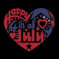 thumbnail image 2 of Women's Premium Blend Word Art T-shirt - July 4th Heart, 2 of 2