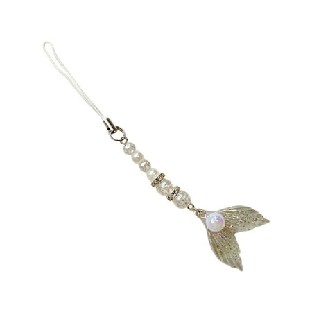 FENOHREFE Sweet Mermaids Love Keyring Portable Phone Lanyard Phone Charm Trendy Bag Charm for Daily Use Stylish Outfits