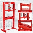 thumbnail image 5 of Garvee 12T Hydraulic H-Frame Shop Press, Adjustable Table with Stamping Plates, Red Finish, 5 of 7