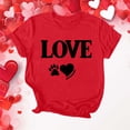 thumbnail image 2 of Tops Cortos para las Mujeres Manga Corta Cuello Tripulación Día de San Valentín Impreso Casual Vintage Gráfico Tee Camiseta Ligera para el Uso Diario, Primavera Superior de las Mujeres para el Verano, 2 of 8