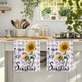 thumbnail image 4 of Summer Sunflowers Kitchen Towels Set of 1, Bees Pastoral Country Purple Plaid Absorbent Dish Towels for Kitchen, Microfiber Hand Towel, Quick Drying Tea Towel for Cleaning Decorative Dishcloths, 4 of 7