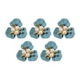 thumbnail image 2 of Joernso 5Pcs Flower Nail Decor Fashionable Stylish Nail Accessories Artificial Pearl Flower Nail Art Stud for Salon, 2 of 8
