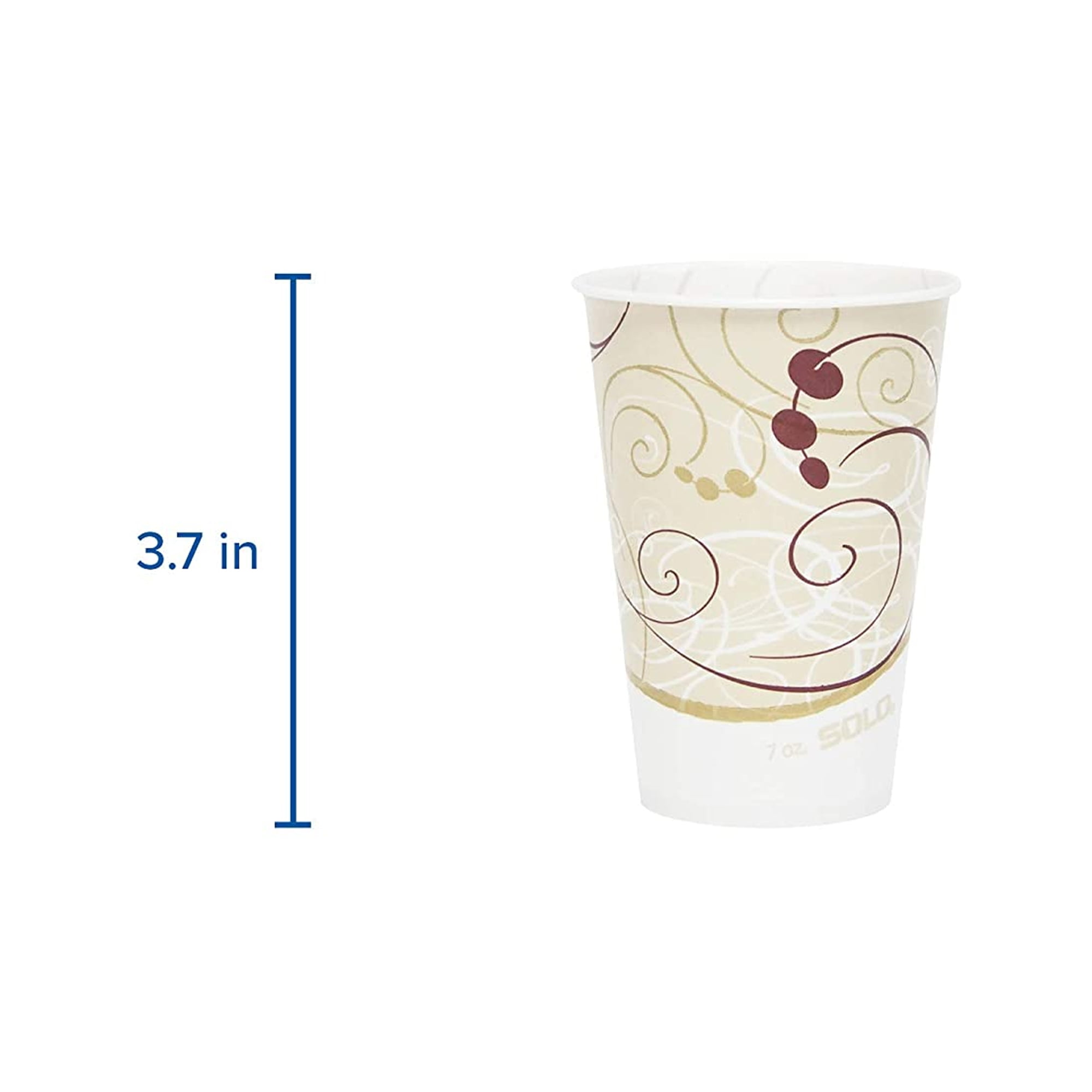 Solo Flat Bottom 7 oz Cold Cup Printed Waxed Paper Cups 2000/case - Body  One Products