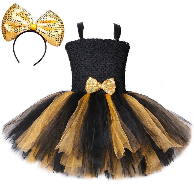 Black Gold Lol Tutu Dress Girl Kids Princess Tutu Dresses for Girls Birthday Party Carnival Halloween Lol Dolls Cosplay Costume10 Gao Jinjia LED