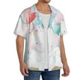 thumbnail image 4 of Balery Cute Elephant Men's Casual Button Down Shirt Short Sleeve Textured Summer Cuban Beach Shirts-X-Large, 4 of 7