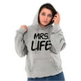 thumbnail image 6 of Just Married Newlyweds Cute Matching Hoodie Sweatshirt Women Brisco Brands L, 6 of 7