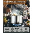 thumbnail image 2 of Cook N Home Classic 12 Quart Tri-Ply Clad Stockpot, Stainless Steel Stock Pot with Lid,  Cooking Pot for Pasta, Spaghetti, Large Soup Pot with Handle, Cookware for Canning, Boiling, Simmer, Oven Safe, 2 of 8