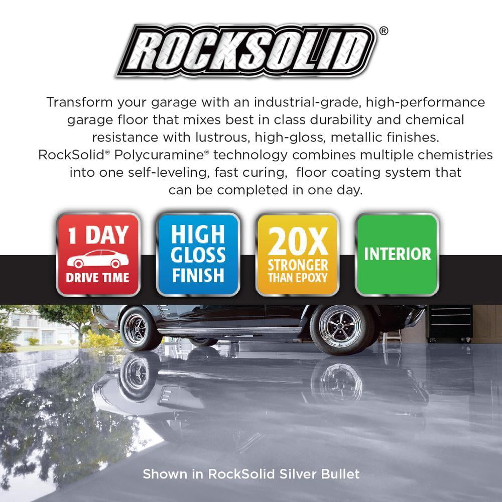 2 Pack, Earth Brown, Rust-Oleum RockSolid Metallic Floor Coating Kit-286895, High Gloss, 80 oz Kit