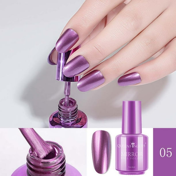 Mirror Nail Polish Plating Silver Paste Metal Color Stainless Steel Mirror8ml Mirror Nail Polish Plating Silver Paste Metal Color Stainless Steel Mirror8ml